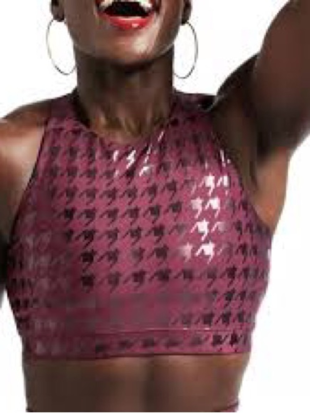 🏷️ Peloton Sports Bra – Size XL – Burgundy Print – Gently Used